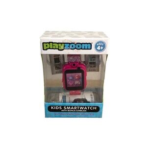 PlayZoom 4+ Kids Smartwatch Pink Glitter- Video Camera Selfies STEM Learning